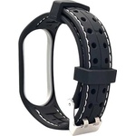 Beline Каишка Beline за Mi Band 6/5 Smartwatch, черно-бял (Beli02238)