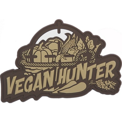 Gumová nášivka 101 Inc Vegan Hunter - hnedá