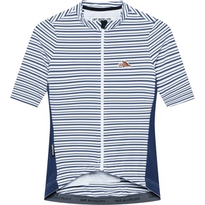CafÉ du cycliste Дамска фланелка с къс ръкав за колоездене CAFÉ DU CYCLISTE Women's Romy Cycling jersey - White Navy (156-3106-0214)