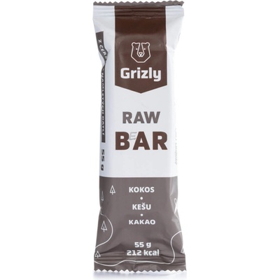 GRIZLY RAW Bar kokos-kešu-kakao 55 g – Zbozi.Blesk.cz