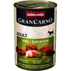 Animonda GranCarnо консервирана храна с Говеждо, Заешко и зелени подправки 24 x 800 гр