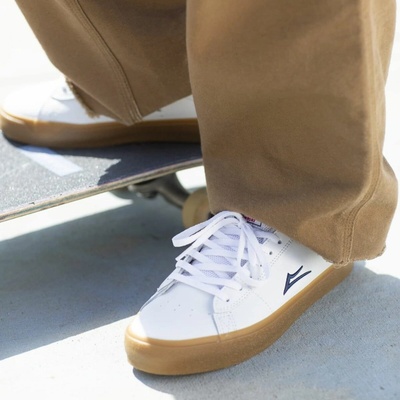 Lakai Newport White/Gum Leather
