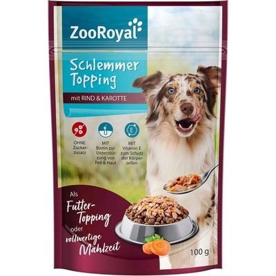 ZooRoyal Schlemmer Topping hovězí a mrkev 4 x 100 g