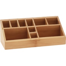 Eleganza Organizér na kosmetiku z bambusu 23 x 9 x 8,5 cm přírodní