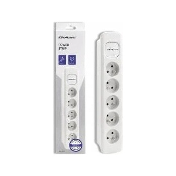 Qoltec Power strip Qoltec 5 sockets | 1.8m | White