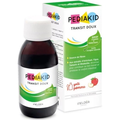 Pediakid Trávení sirup pro děti s extraktem z artyčoky fíků a sušených švestek jablko 125 ml