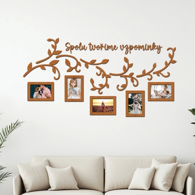 dřevo života Dřevěný fotorámeček SPOLU TVOŘÍME VZPOMÍNKY Zvolte barvu dekoru: Třešeň, Velikost fotografie: 10x15