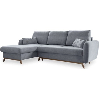 Miuform Светлосив ъглов разтегателен диван, ляв ъгъл Scandic Lagom - Miuform (SCANDIC Lagom LCL-2QBKR MAS415)