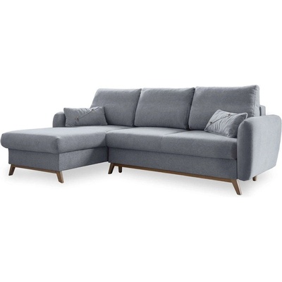 Miuform Светлосив ъглов разтегателен диван, ляв ъгъл Scandic Lagom - Miuform (SCANDIC Lagom LCL-2QBKR MAS415)