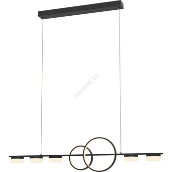 WOFI 7030-702 - LED Димируем пендел MESSINA LED/57W/230V черен (W3986)