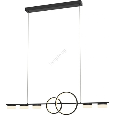 WOFI 7030-702 - LED Димируем пендел MESSINA LED/57W/230V черен (W3986)