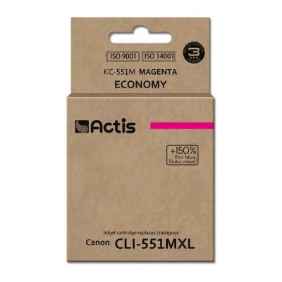 Actis Мастило Actis KC-551M (заместител за Canon CLI-551M, стандартно, 12 ml, магента) (KC-551M)