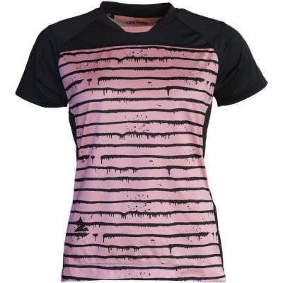 Zimtstern Дамска фланелка с къс ръкав за колоездене Zimtstern Women's Techzonez Shirt S/S Cycling jersey - Blush / Pirate Black (156-1062-0312)