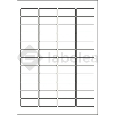 Labelea Samolepiace etikety 45,7x21,2 mm biele papierové, na hárku A4, pre laserovú a atramentovú tlač, Farba etikiet Biela, Počet hárkov v balení 100 EPY045021W048S
