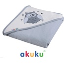 Akuku Detská osuška 100x100 sivá so sovou