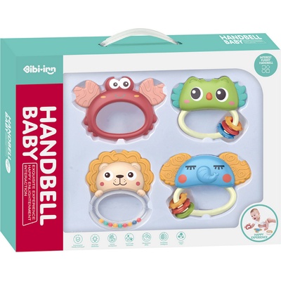 CHIPOLINO Sada chrastítek s kousátky Animals 4ks