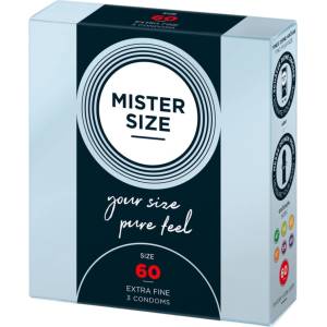 MISTER SIZE - тънък презерватив - 60мм - 3 броя - lovesexshop