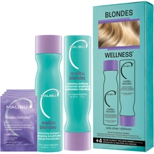 Malibu Blondes Enhancing Collection šampon 266 ml + kondicionér 266 ml + wellness sáčky 4 kusy dárková sada