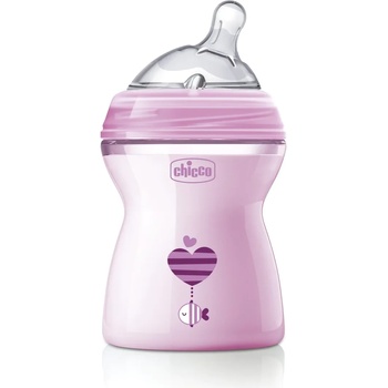 Chicco Шише за хранене Chicco - Natural Feeling РР, за момиче, 250 ml, 2м+ (N0242)