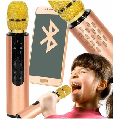 KIK KX3382 Karaoke Bluetooth mikrofón 2000mAh zlatý