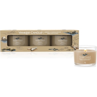 Yankee Candle Amber & Sandalwood 3 x 37 g