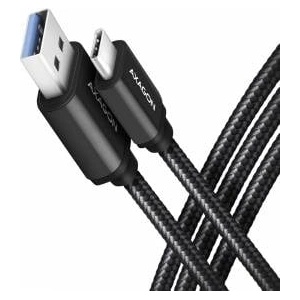 AXAGON USB-A USB Cable - USB-C 1 m Black (BUCM3-AM10AB)