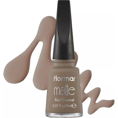 Flormar lak na nehty Matte grey 11 ml