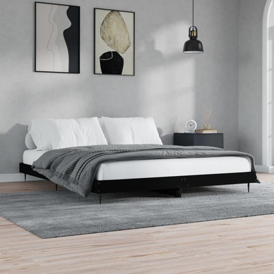 Petrashop 832214 Rám postele černý / kompozitní dřevo