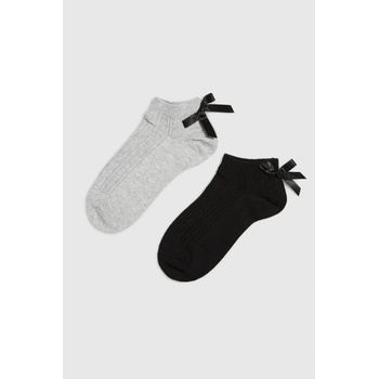 Moodo 2 броя чорапи с панделки Moodo Moodo | Cheren | ЖЕНИ | 37-40