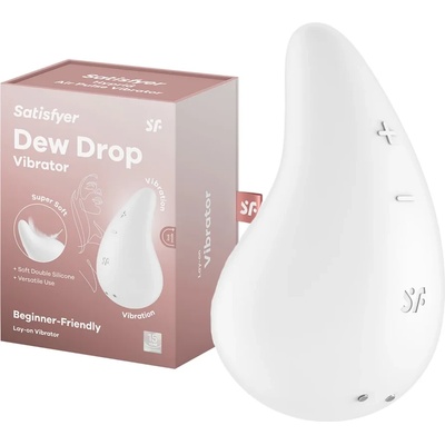Вибриращ клитор стимулатор, супен нежен - Dew Drop White (SATISFY457)