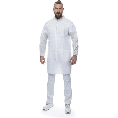 Ardon PEPE biely Jednorazový PP plášť H4041