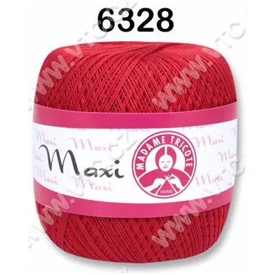 MADAME TRICOTE PARIS Příze Maxi - klasická i Metallic Maxi: 6328 Červená