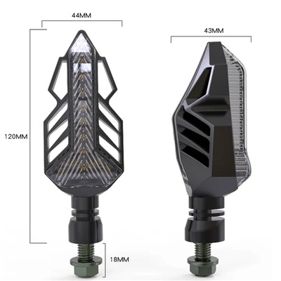 Мигач за мотор с бягаща led светлина 2бр 33120