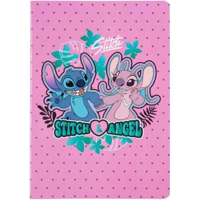 Stitch Sešit A5 blue vzor 3 linka balení 6 ks