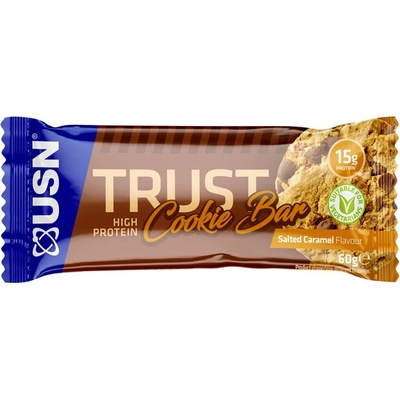 USN Trust Cookie Bars Salted Caramel, 1x60 Grams/12 bars box/