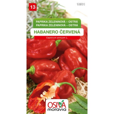 Paprika zeleninová pálivá Habanero červená 15 sem.