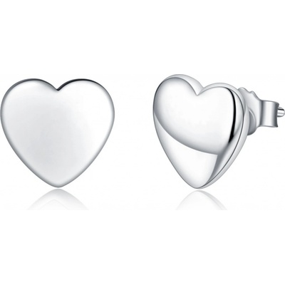 Lunica Stříbrné puzetové náušnice SRDCE 0810
