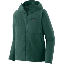 Patagonia R1 TECHFACE HOODY tmavo zelená