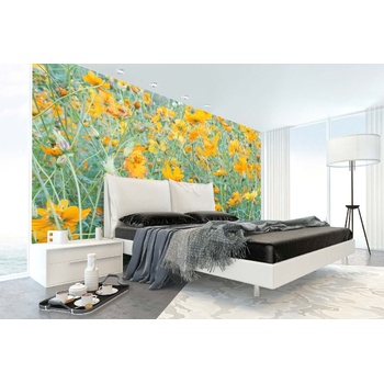 DIMEX ART s. r. o Самозалепваща се флизелинова фототапета жълта поляна 375 x 250 см