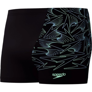 Speedo hyperboom v-cut aquashort black/green s - uk32