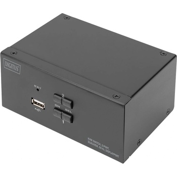 ASSMANN DIGITUS KVM суич , 2 портов, 4K60Hz, 4xDP in. 2xUSB B. 2xAudio (DS-12862)