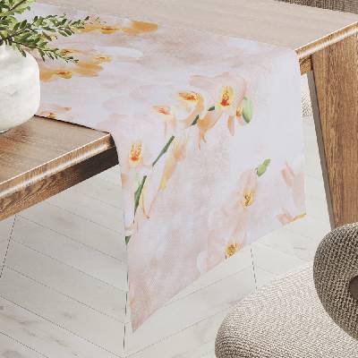 Biante Teflónový behúň na stôl TF-045 Orchidey na béžovom 20x180 cm