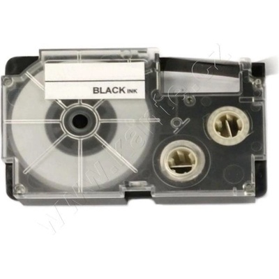 Compatible Casio XR-18FRD , 18mm x 8m, черен печат / сигнал червен фон, съвместима лента (CAXR18FRD)