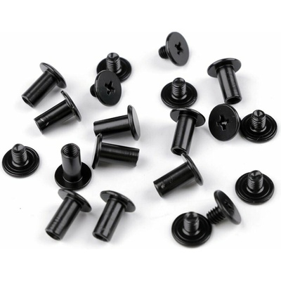 Sedlářský nýt šroubovací Ø10 mm - černý lak (10 pár) – Sleviste.cz