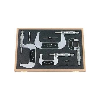 Helios Preisser 0800 513 sada třmenových mikrometrů 0 - 100 mm 0.01 mm DIN 863-1