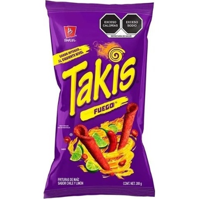 Takis Fuego Hot Chilli Pepper&Lime Tortila Chips 200 g