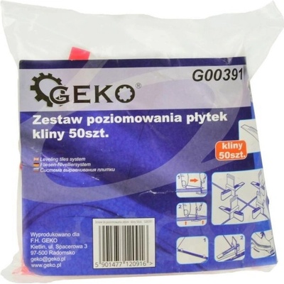 GEKO Sada pro vyrovnávání dlaždic - klíny, 50ks, G00391
