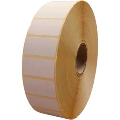 Termo Etiketa 40 mm x 20 mm, Perforácia, Thermo eco, Biela, Dutinka 40 mm, 6000 ks/kotúč, Permanentné lepidlo, Priemer kotúča 158 mm