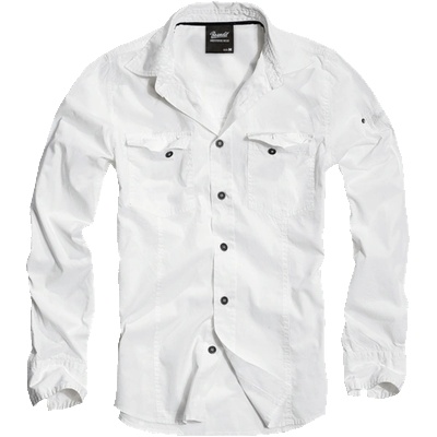 Brandit Брандит Slim Fit риза с дълъг ръкав, бяла (4005.7)