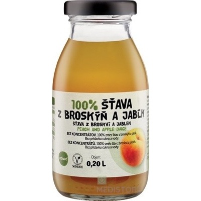 Zdravo 100% šťava z broskyň a jabĺk 200 ml